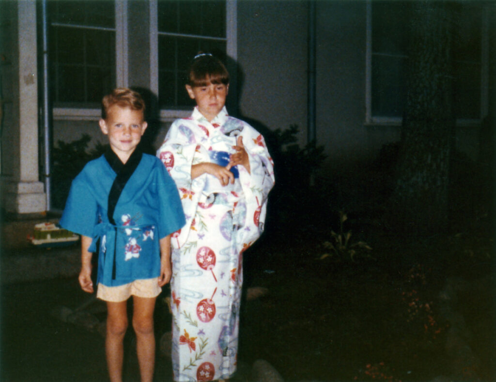 Alyssa and me ready for Bon Odori