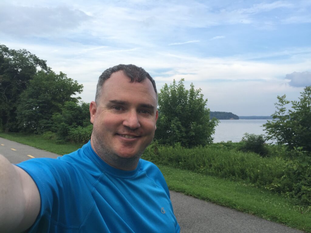 Brett on Mt. Vernon Trail near Mile Marker 2